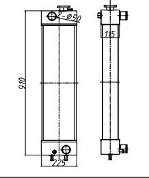 PC138-2 KOMATSU Bagger Radiator 225mm breites 22B-03-13110