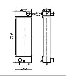 Bagger-Radiator Heat Resistance-Farbe KOMATSU PC60-8