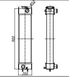 PC70-8 PC70 Aluminiumbagger Radiator 201-03-D1130