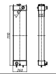 PC120-8 PC130-8 Kaliber Bagger-Radiator 203-03-12221 50mm