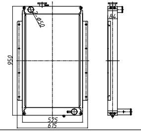 PC200-2 PC200LC-2 Bagger Radiator 205-03-00014 205-03-62412