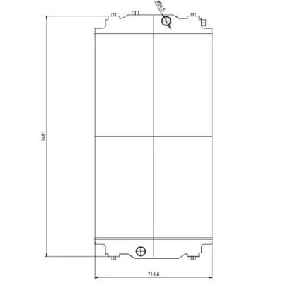 Wasserradiator für Dieselmotoren aus Aluminium C18 CATER 250-4452 2504452